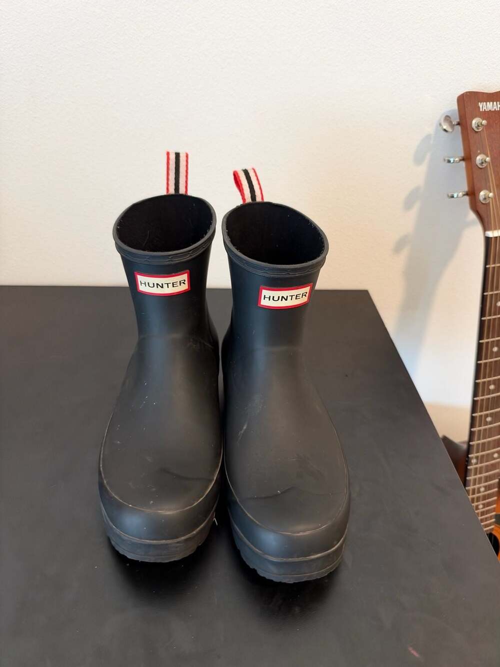 Hunter Play Short Rain Boots Size US 9 Black